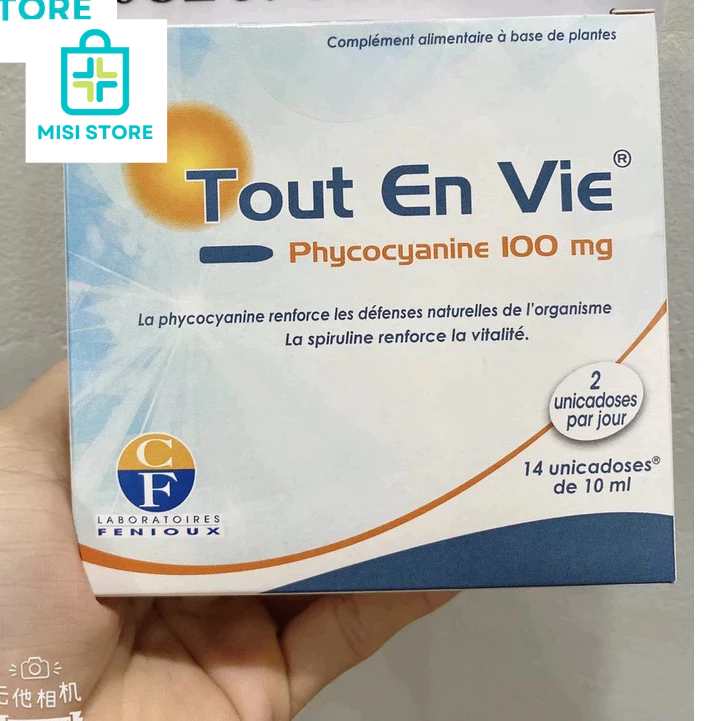 (date 2026) Tảo nước tươi trẻ hóa da Tout En Vie Pháp, hộp 14 ống ( Tảo Nước)