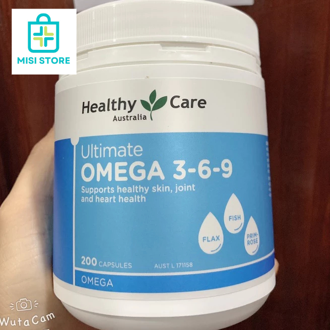 (date 2028) Viên uống Omega 3 6 9 Healthy Care Úc, lọ 200 viên (omega369)