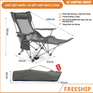 Ghế nằm gấp gọn, ghế xếp thư giãn, ghế gấp gọn đa năng đi du lịch, phượt, nằm bệnh viện, văn phòng tiện lợi - gcc5