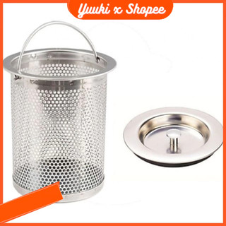 Bộ Giỏ Lọc Rác + Nắp Đậy Bồn Rửa Chén Bằng Inox #B74+75