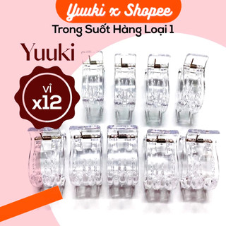 Vỉ 12 Chiếc Kẹp Càng Cua Trong Suốt Hàng Loại_1
