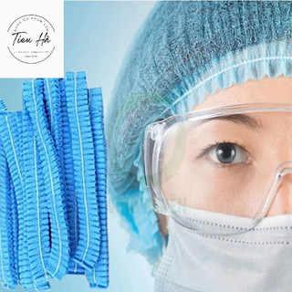 Mũ con sâu, mũ y tế chùm đầu dùng 1 lần, thoáng, tiện lợi (1 bịch to)