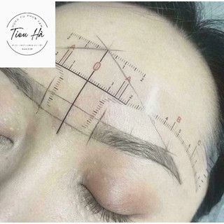 Combo 10 chiếc thước dán đo vẽ lông mày phun xăm
