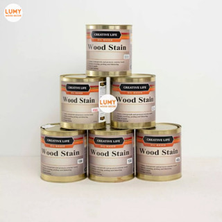  Sơn lau gỗ gốc dầu wood stain mã 1xx  kèm bảng màu  lon 800gr công ty Creative Life - LUMY Wood Decor 