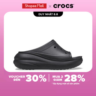 Dép Quai Ngang Unisex Crocs Classic Crush - Black