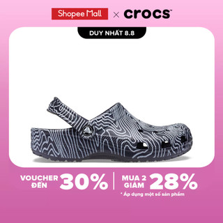 Giày Clog Unisex Crocs Topographic Classic - Deep Navy