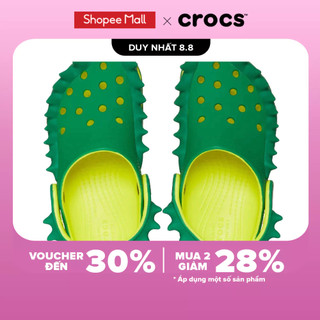 Giày Clog Trẻ Em Crocs Toddler Classic Spikes - Green Ivy