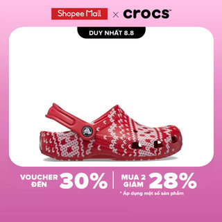 Giày Clog Trẻ Em Crocs Toddler Classic Holiday Sweater - Multi