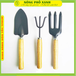 Combo dụng cụ làm vườn- Găng tay - xẻng trồng cây- bình tưới - phân tan chậm cho Nhật bản