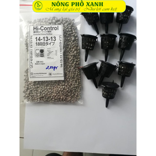 200gr phân tan chậm 14-13-13 kèm 10 giỏ đựng phân