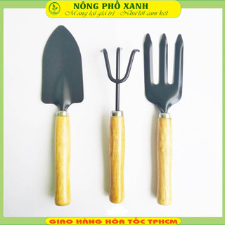Bộ 3 dụng cụ đào xới đất trồng bonsai và sen đá loại trung