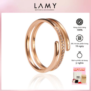 Nhẫn cde triple spiral ring rose gold cde8019rg