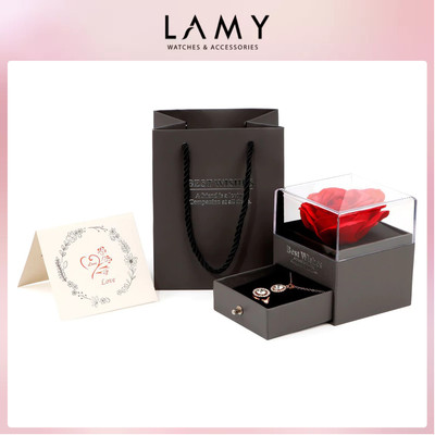 Set quà tặng hộp đựng trang sức LAMY Square Black Box - Màu hồng 7003