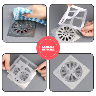 Set 10 lưới lọc rác tự dính chống tắc nghẽn tiện dụng 10x10cm P0682