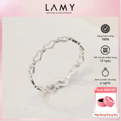 Nhẫn Bạc Nữ LAMY Love Goes Round Ring Silver 8378 - Nhẫn bạc ta cao cấp