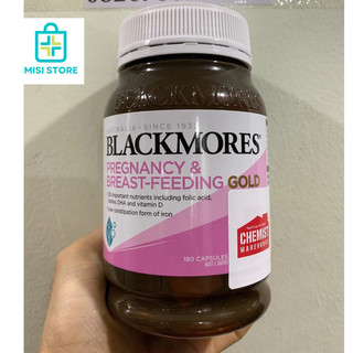 (Tem Chemist) Vitamin tổng hợp bà bầu Blackmores Pregnancy and Breast Feeding Gold, 180 viên, mẫu mới