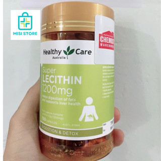 Mầm đậu nành Super Lecithin 1200mg Healthy Care, 100 viên, Úc (mầm đậu nành)