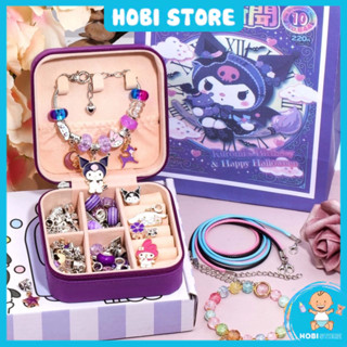  Bộ xâu vòng tay pandora charm dây chuyền chuỗi hạt trang sức kuromi melody cinamaroll sanrio đồ chơi cho bé handmade 
