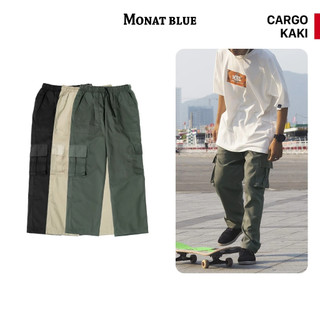 MONAT BLUE Cargo Kaki - Quần túi hộp Cargo Unisex