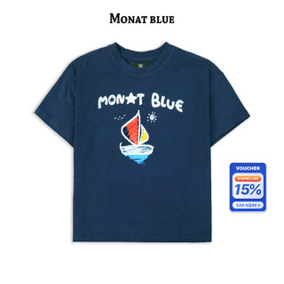 Monat blue tee ocean - áo thun unisex 100% cotton