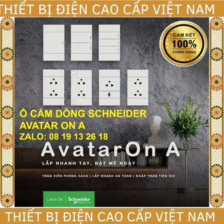 Ổ cắm, ổ mạng, ổ tivi schneider avataron a, 3 chấu, 2 chấu 16a cắm nhanh.