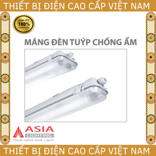Máng đèn tuýp chống ẩm asia, máng đơn, máng đôi, dài 60cm, 120cm, chống ẩm hiệu quả cho đèn tuýp.