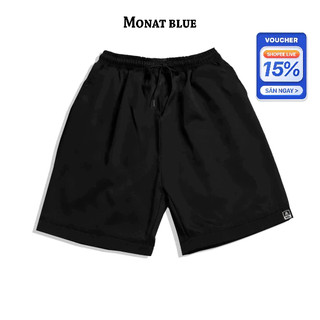 MONAT BLUE - Quần short đen trơn Mini logo
