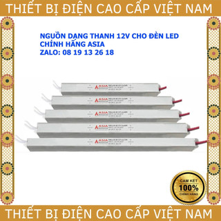 Nguồn 12V cho đèn Led, nguồn khới động ASIA DC12V dạng thanh, dùng cho led thanh, led dán, led f5.