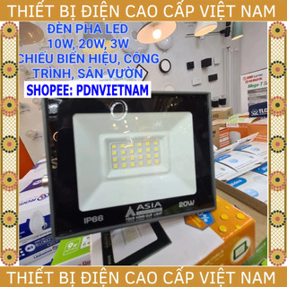 Đèn pha led asia 10w, 20w, 30w, 50w chiếu bảng hiệu, sân vườn, nhà cửa, chống nước ip66.