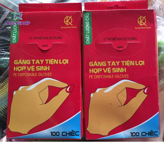 Hộp găng tay nilong tiên lợi, găng tay nilong dùng 1 lần
