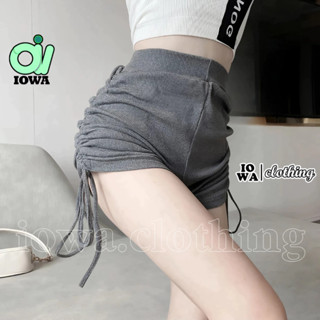  Quần Đùi BIKER SHORT RÚT DÂY 2 Bên Tập Gym Chất Thun Gân QU02 Quần Đùi Nữ Ngắn Dáng Ôm Sexy IOWA 