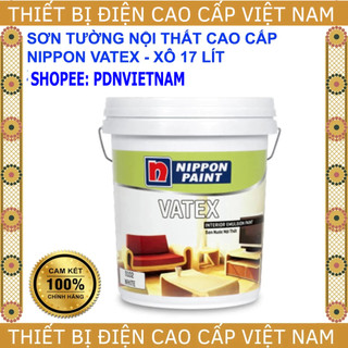 Sơn tường nội thất nippon vatex màu trắng 9102 - xô 17 lít