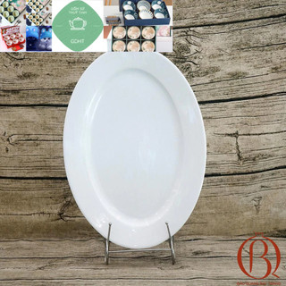 ĐĨA SỨ TRẮNG 24CM - ĐĨA SOÀI - ĐĨA BẦU DỤC