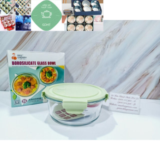 bát thủy tinh tròn nắp nhựa hút chân không 620ml