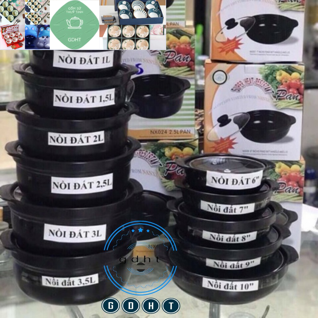Nồi đất kho cá dày dặn 3L. 3,5L