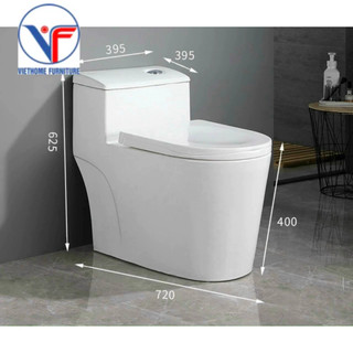 Bồn cầu 1 khối xả xoáy nắp đóng êm 8007