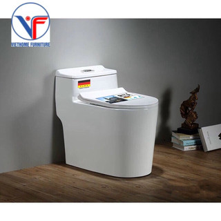 Bồn Cầu lùn 1 Khối 8004 men nano trắng