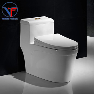 Bồn cầu 1 khối men sứ nano trắng