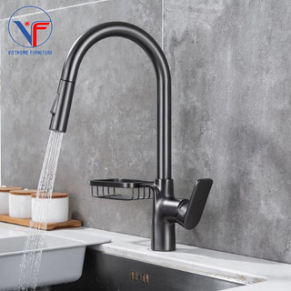 Vòi rửa chén nóng lạnh dây rút f368