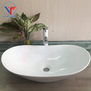 LAVABO - CHẬU RỬA MẶT ĐẶT BÀN THỎI TRẮNG