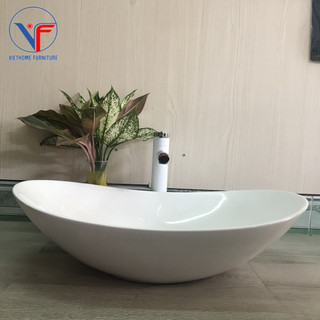LAVABO - CHẬU RỬA MẶT ĐẶT BÀN THỎI TRẮNG
