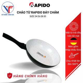 Chảo dùng cho bếp từ Rapido đáy chấm