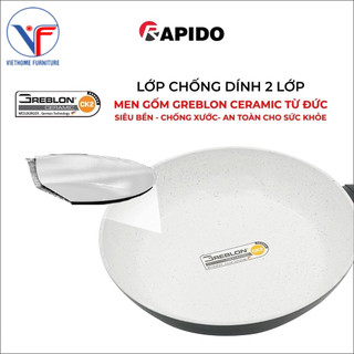 Chảo dùng cho bếp từ Rapido đáy chấm