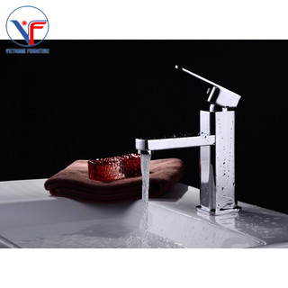 Vòi lavabo nóng lạnh inox 20cm
