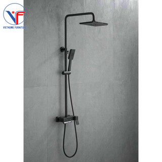 Sen cây tắm đứng nóng lạnh nút phím đàn màu đen