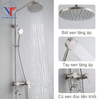 Sen cây tắm đứng nóng lạnh inox