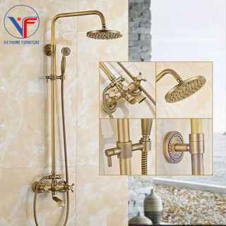 Sen cây tắm đứng nóng lạnh màu đồng