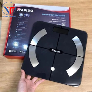 Cân điện tử sức khỏe thông minh Rapido RSB02-S kết nối bluetooth, đo 10 chỉ số, bảo hành 12 tháng