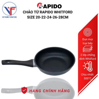 Chảo từ Rapido Whitford RP-RDB, men chống dính Whitford của Mỹ, 5 size 20, 22, 24, 26, 28cm