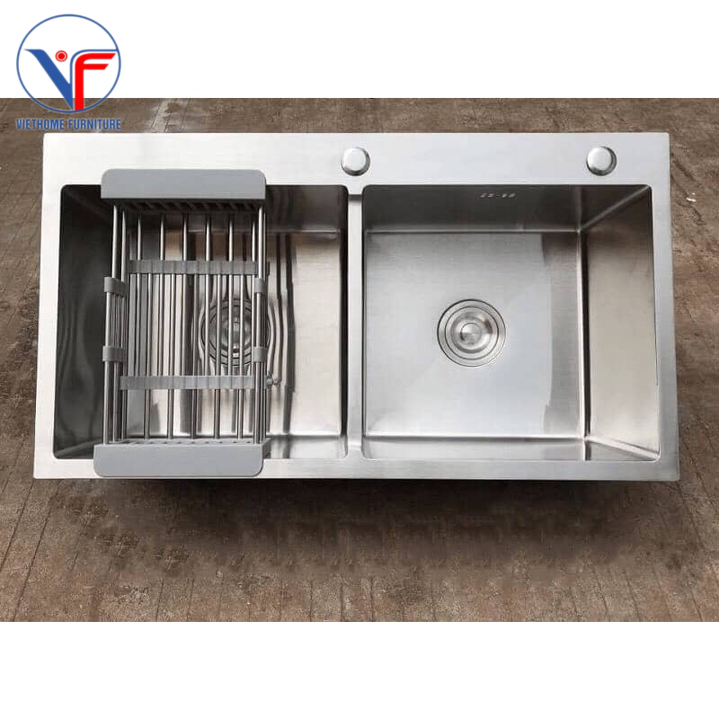 Chậu Rửa Chén Bát - chậu inox đúc 8245